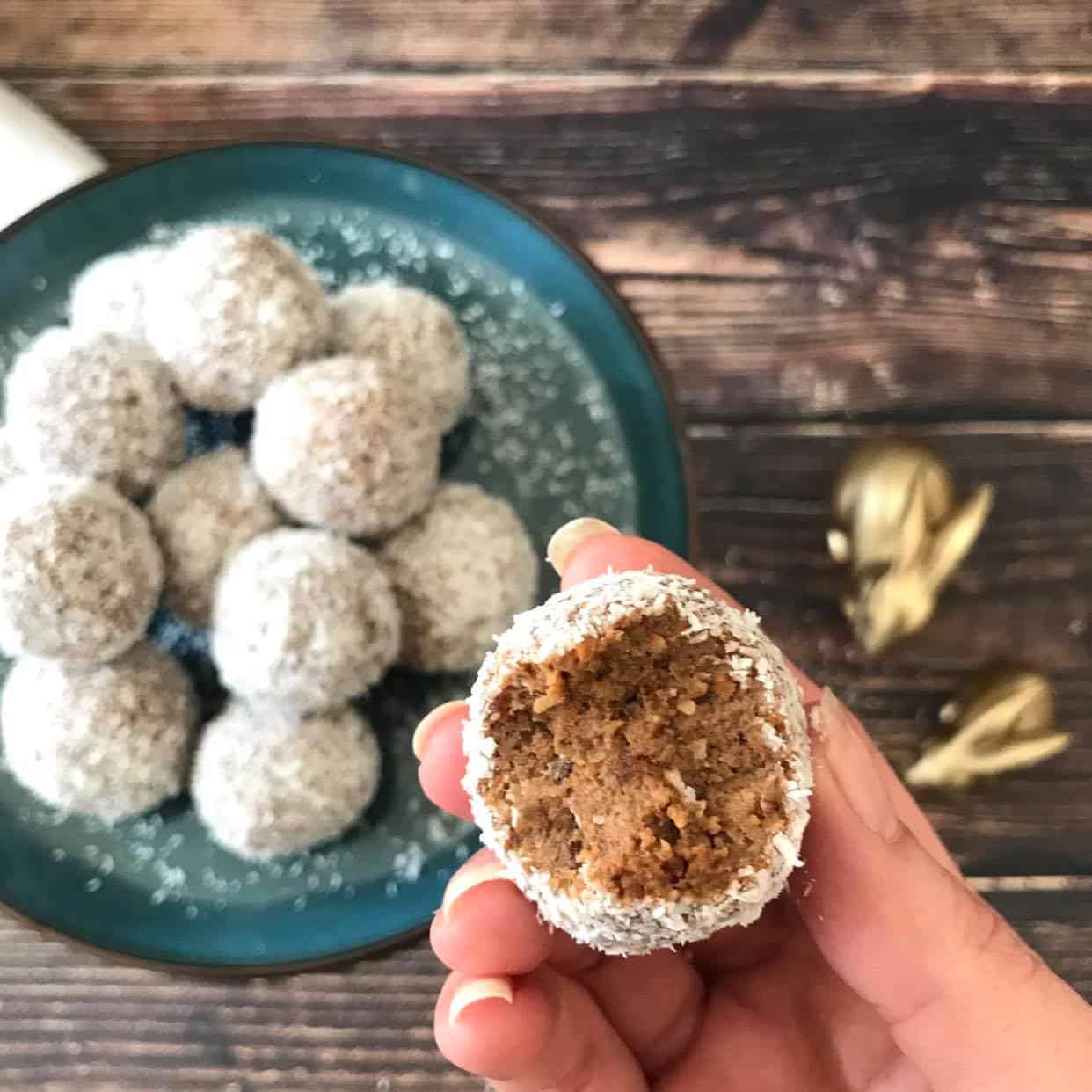 No-bake carrot cake bites. Carrot Cake Energy Balls.