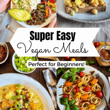 Easy vegan meals pin.