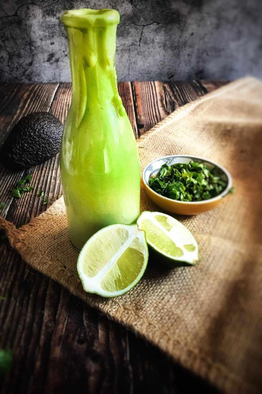 CilantroLime Avocado Dressing (OilFree!) No Sweat Vegan
