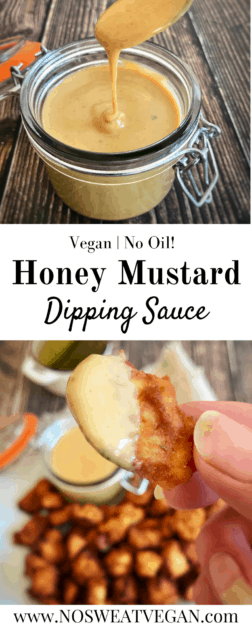 Vegan Chick-fil-A Style Tofu Nuggets with "Honey" Mustard Dipping Sauce