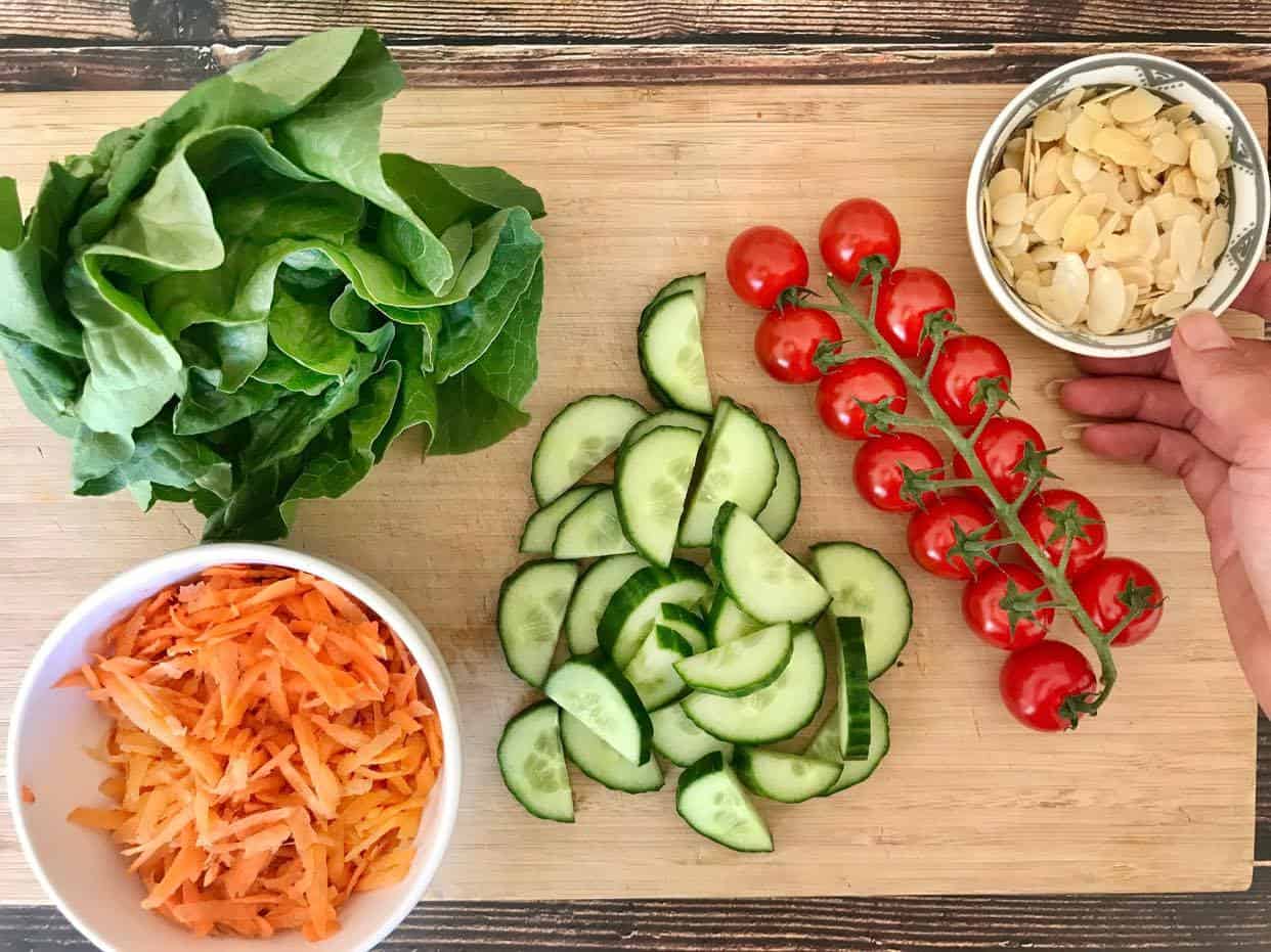 Crispy Tofu Salad with Vegan Honey Mustard Dressing – No Sweat Vegan