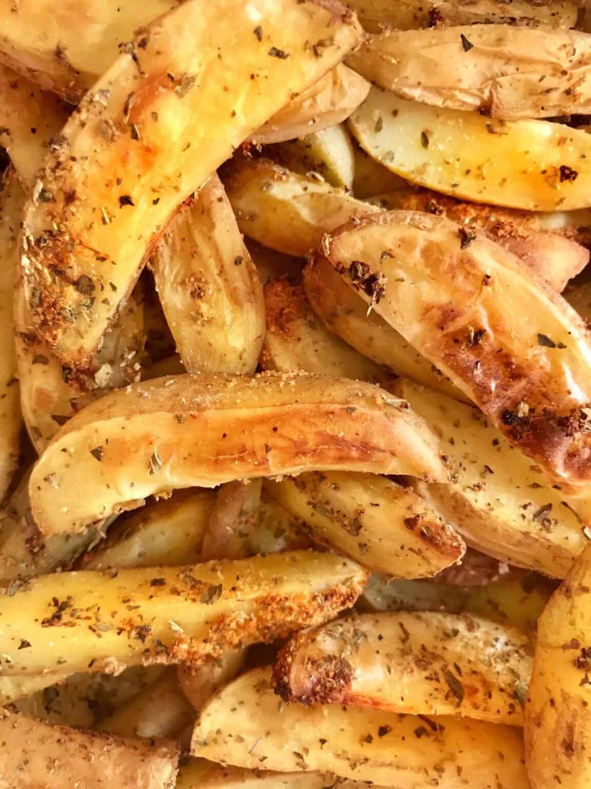 Homemade Baked French Fries (OilFree) with Garlic & Oregano No Sweat