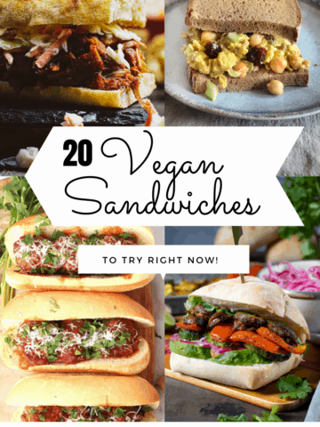 20 vegan sandwiches
