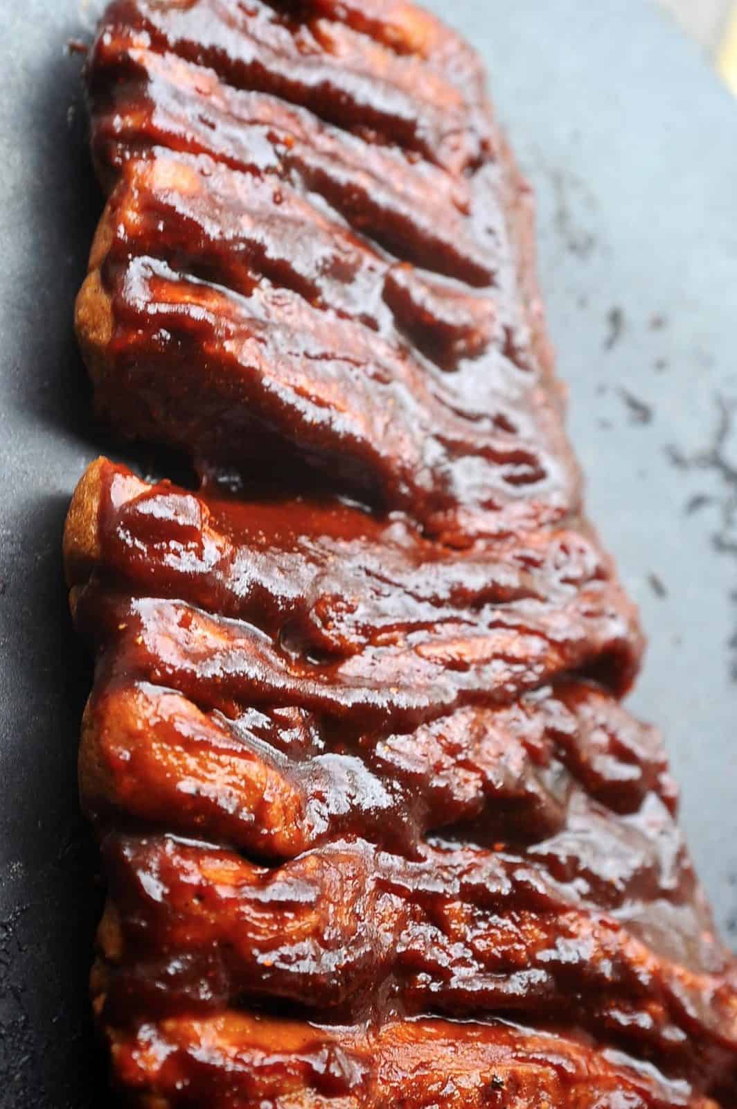 Vegan BBQ ribs.