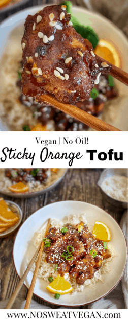 Sticky Orange Tofu pin