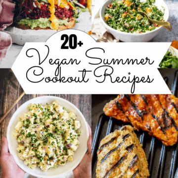 Vegan summer cookout recipes pin.