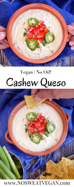 vegan cashew queso pin