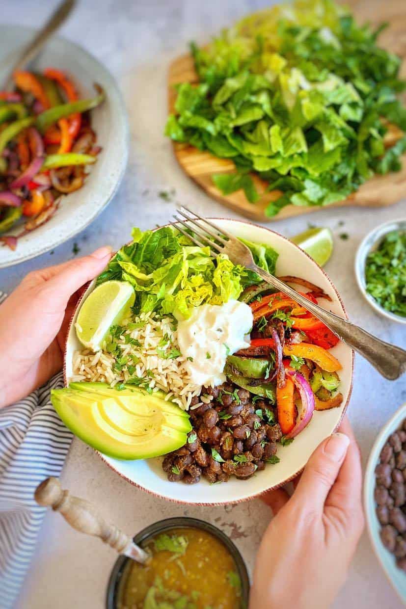 Vegan burrito bowl.