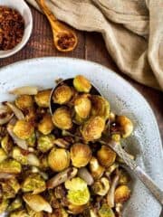 Maple Balsamic roasted Brussels sprouts