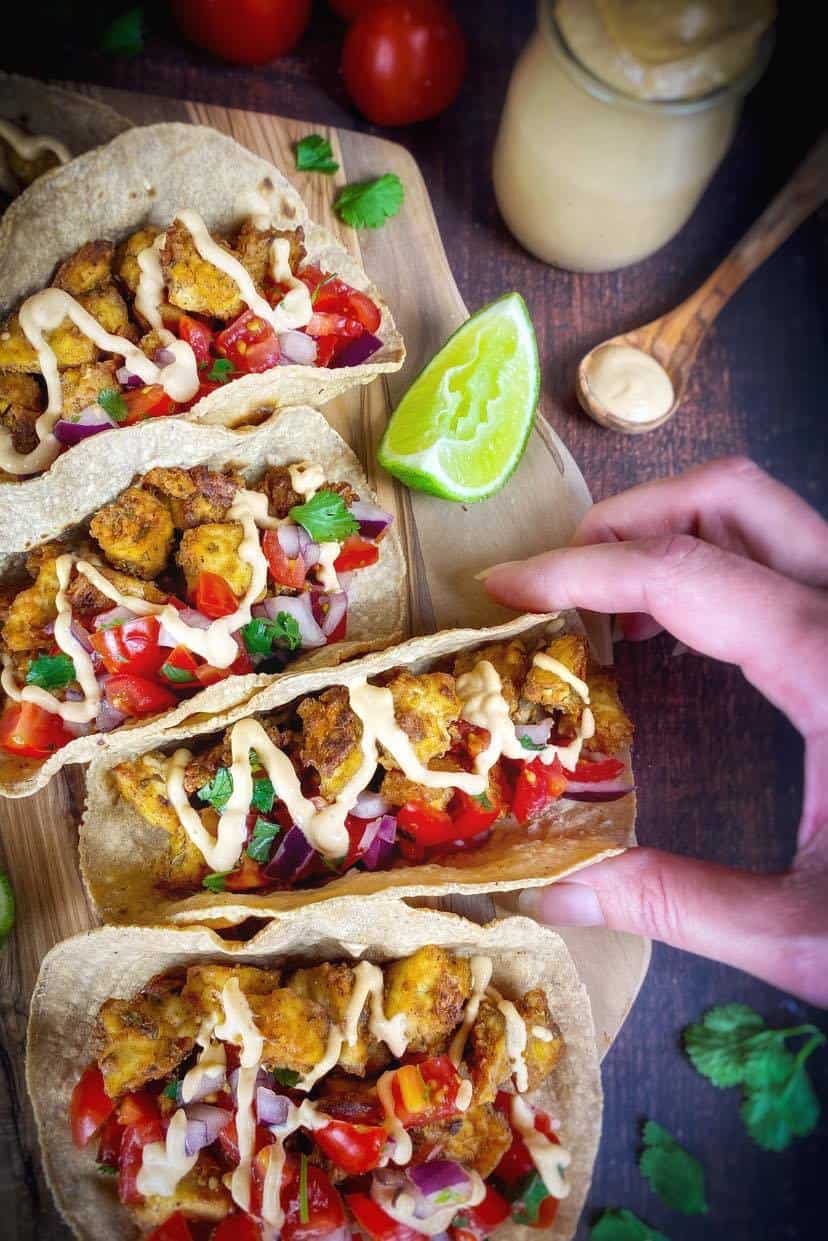 Vegan Street Tacos Tofu Tacos Oil Free No Sweat Vegan