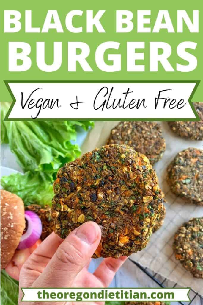 Vegan black bean burgers.