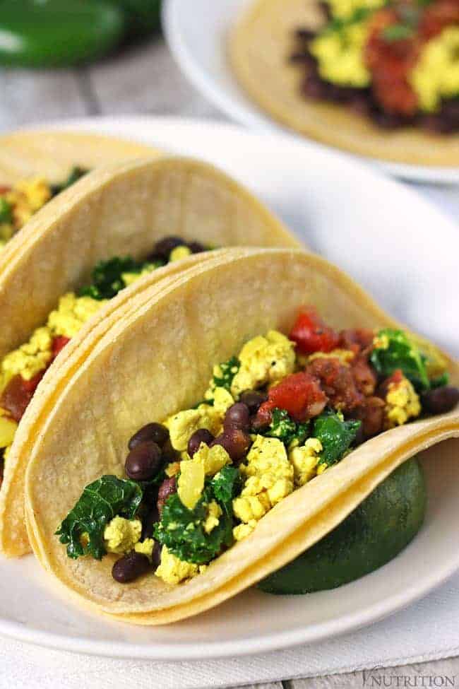 Vegan breakfast tacos.