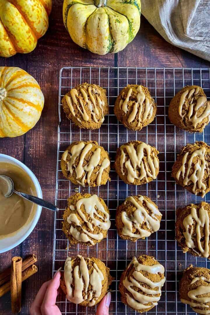 Vegan Pumpkin Cookies No Oil Vegan Pumpkin Cookies with Maple Glaze (Healthy & Oil-Free) – No Sweat