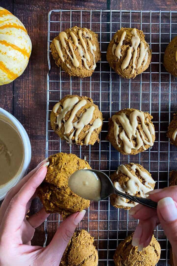 Vegan Pumpkin Cookies No Oil Vegan Pumpkin Cookies with Maple Glaze (Healthy & Oil-Free) – No Sweat
