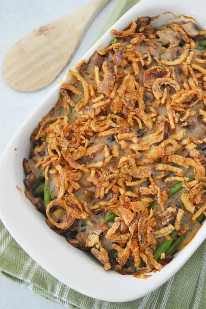 Vegan green bean casserole.