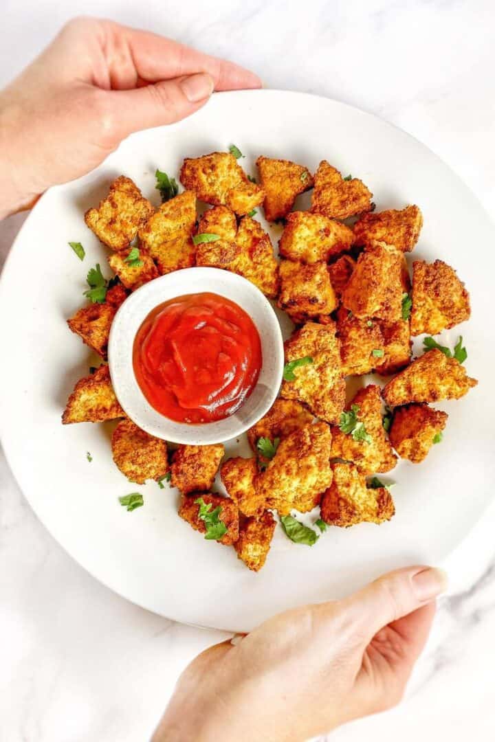 Air Fryer Tofu Nuggets (Vegan & OilFree) No Sweat Vegan