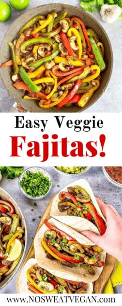 Vegan fajitas pin.