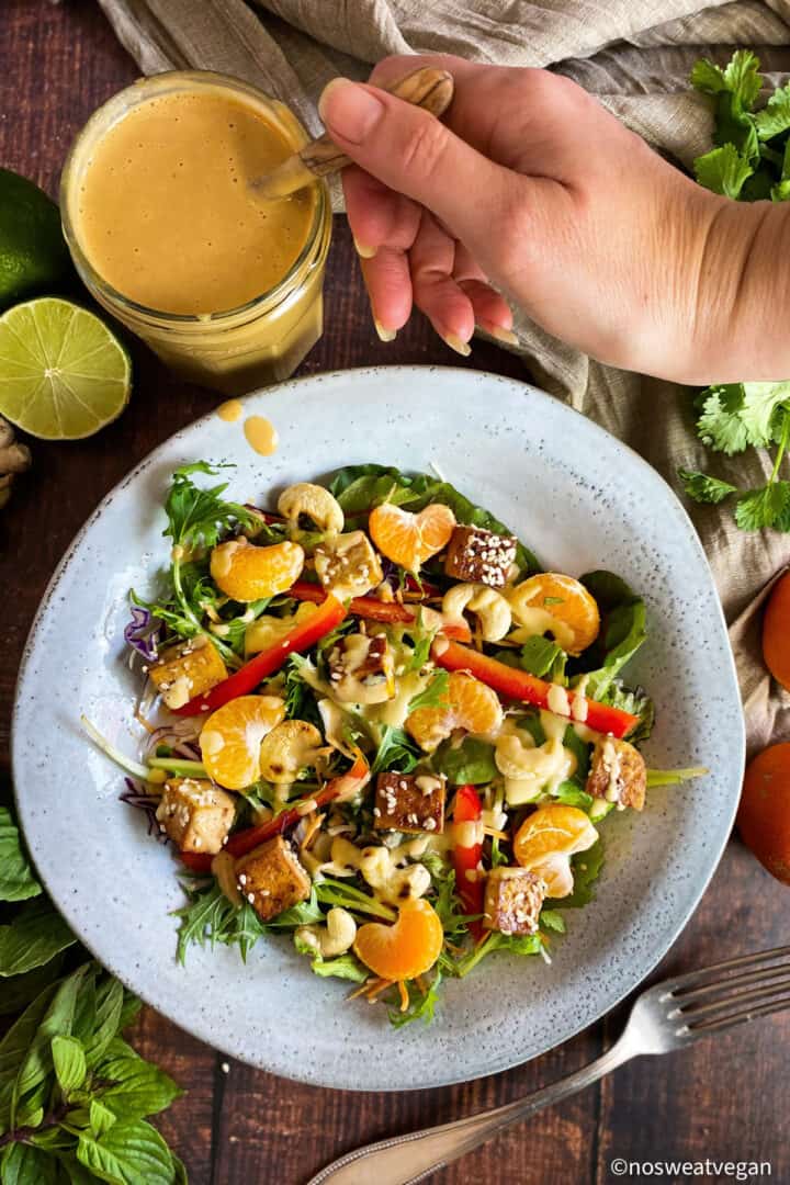 Asian Salad Dressing (Creamy & Oilfree) No Sweat Vegan