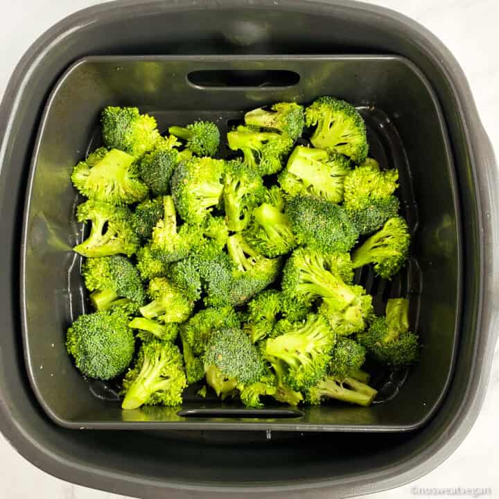 Air Fryer Broccoli (With OilFree Options) No Sweat Vegan