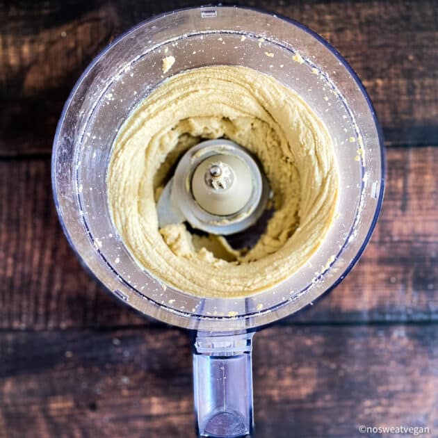 The cashew butter is almost finished.