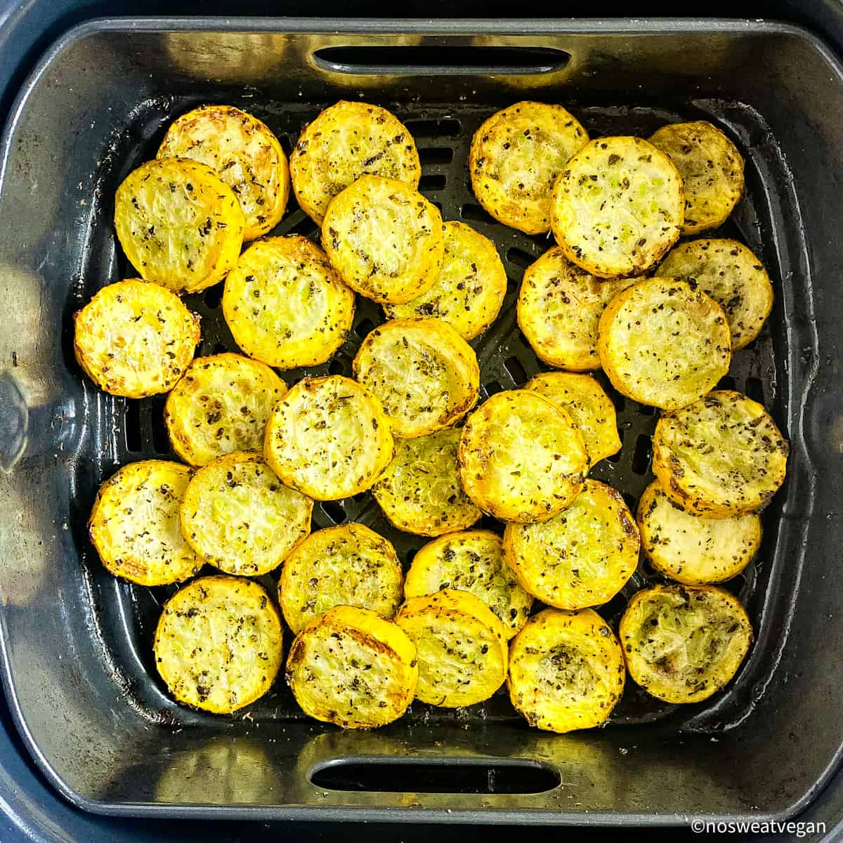 Air fried squash.