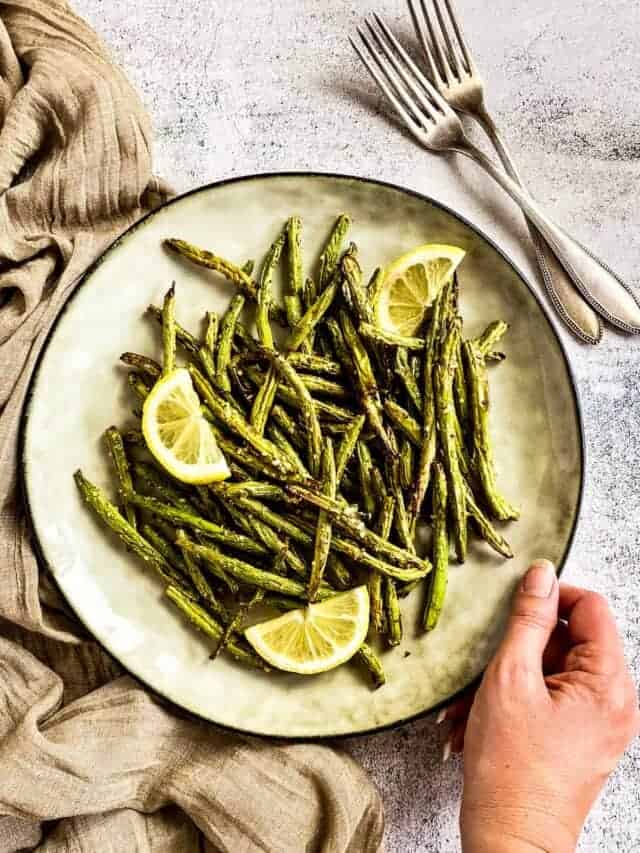 AIR FRYER GREEN BEANS No Sweat Vegan
