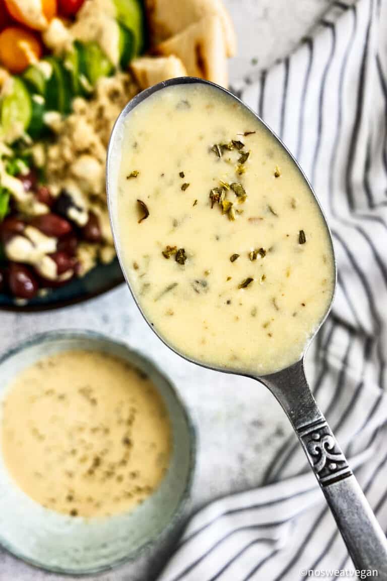 Hummus Dressing (OilFree Vegan Greek Dressing) No Sweat Vegan