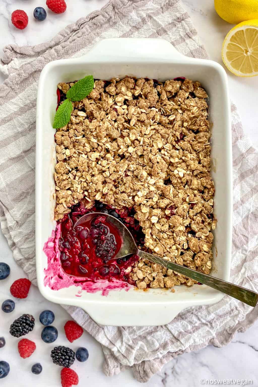 Vegan Berry Crumble / Crisp (OilFree) No Sweat Vegan