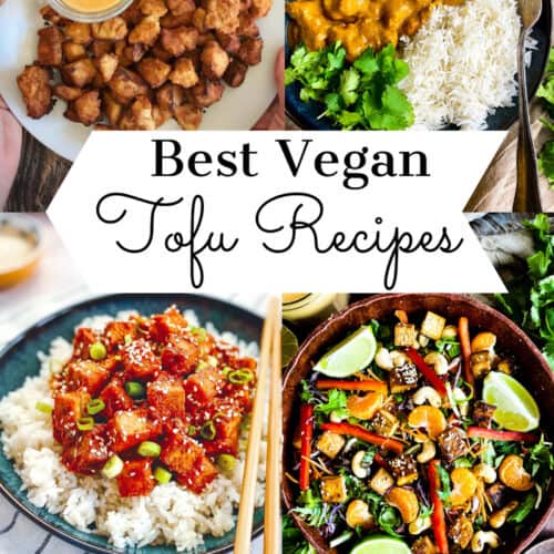 Tofu Recipes Collage.