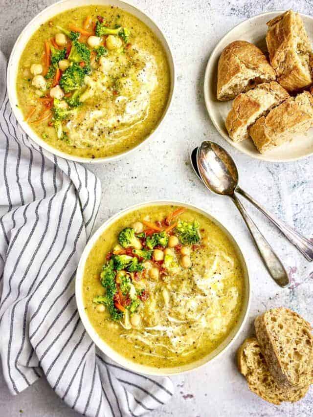 VEGAN BROCCOLI SOUP (OILFREE +WFPB) No Sweat Vegan