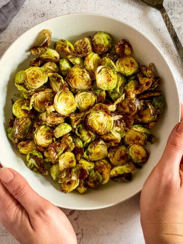 Air fryer Brussel sprouts recipe.