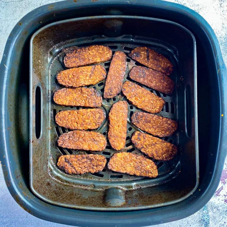 Air Fryer Tempeh Bacon No Sweat Vegan