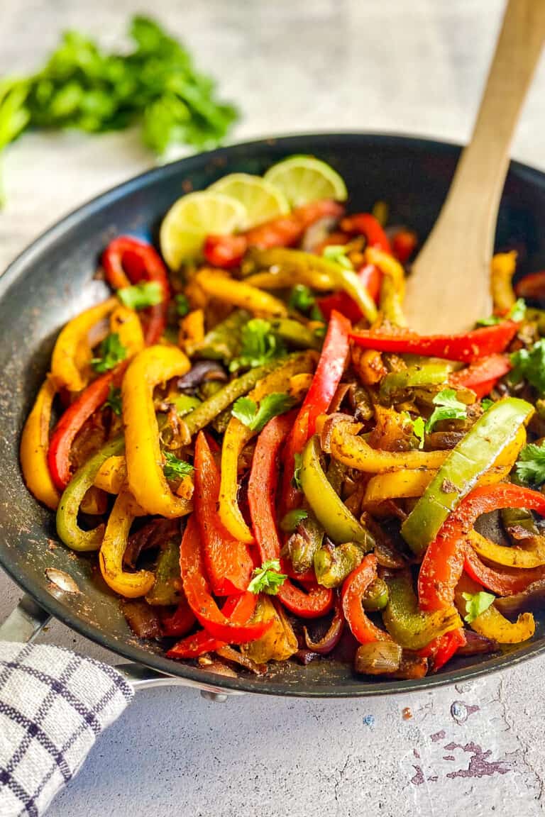 Fajita Veggies (Quick & Easy) – No Sweat Vegan