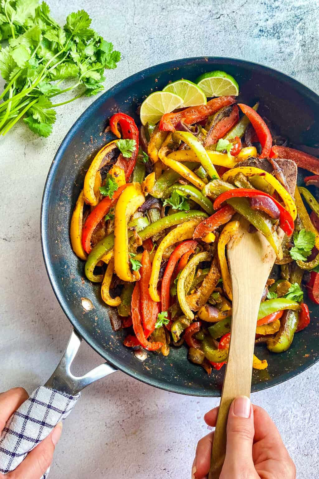 Fajita Veggies (Quick & Easy) No Sweat Vegan