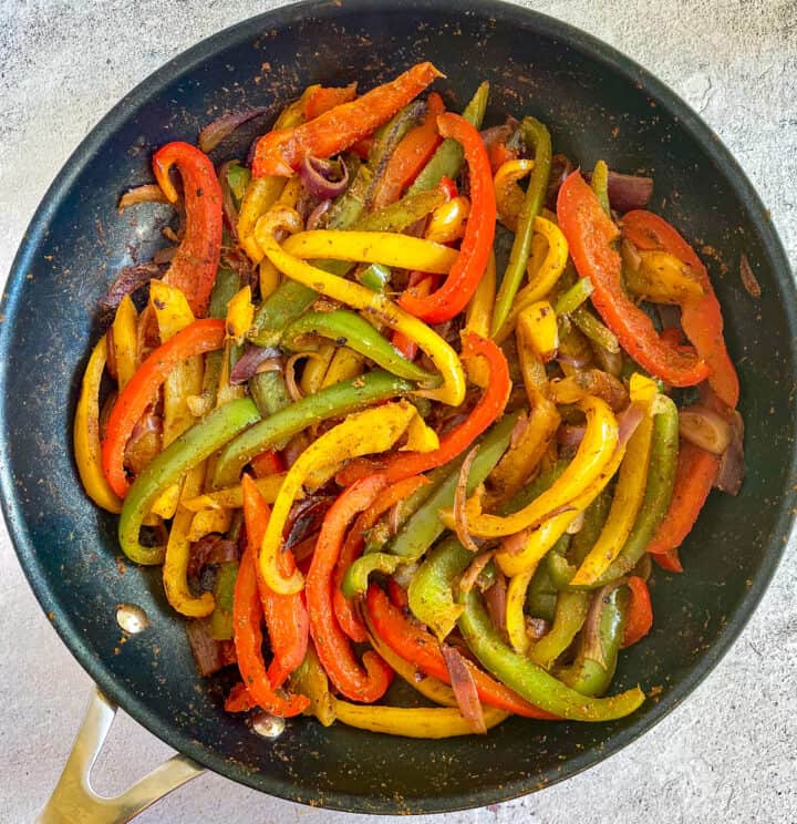 Fajita Veggies (Quick & Easy) No Sweat Vegan