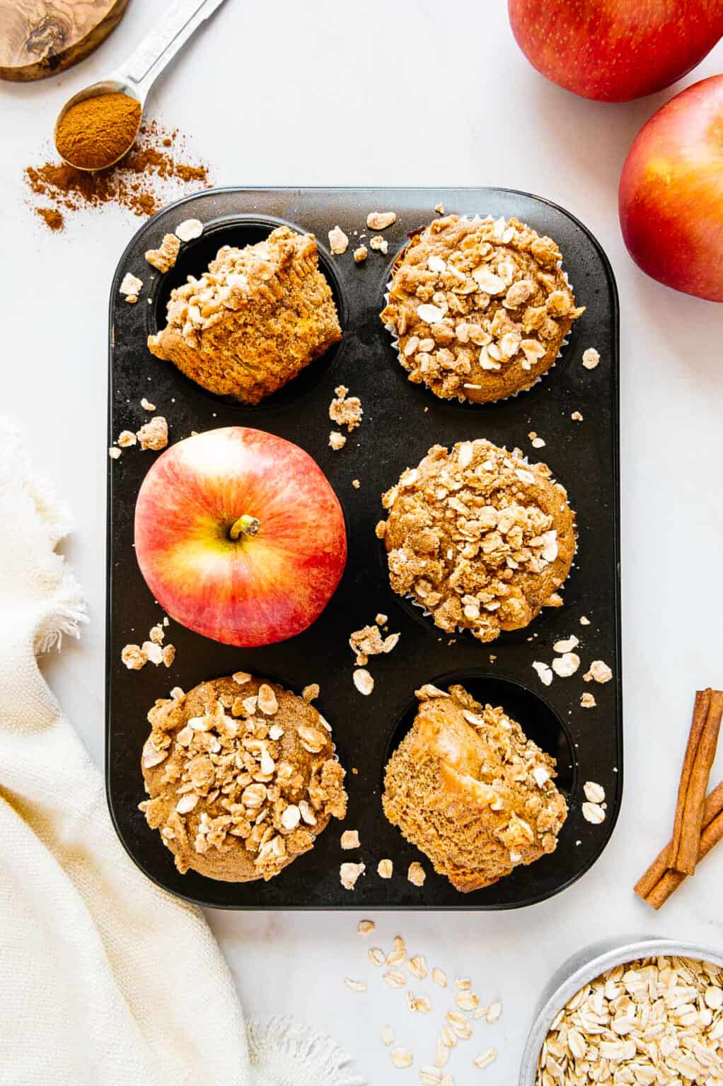 Vegan Apple Muffins (OilFree!) No Sweat Vegan