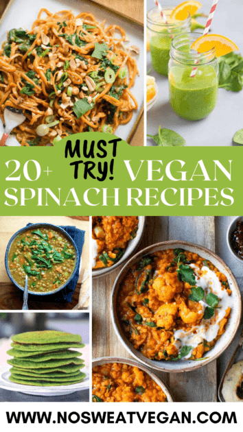Spinach recipes vegan.