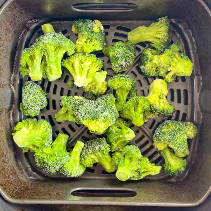 Air Fryer Frozen Broccoli No Sweat Vegan