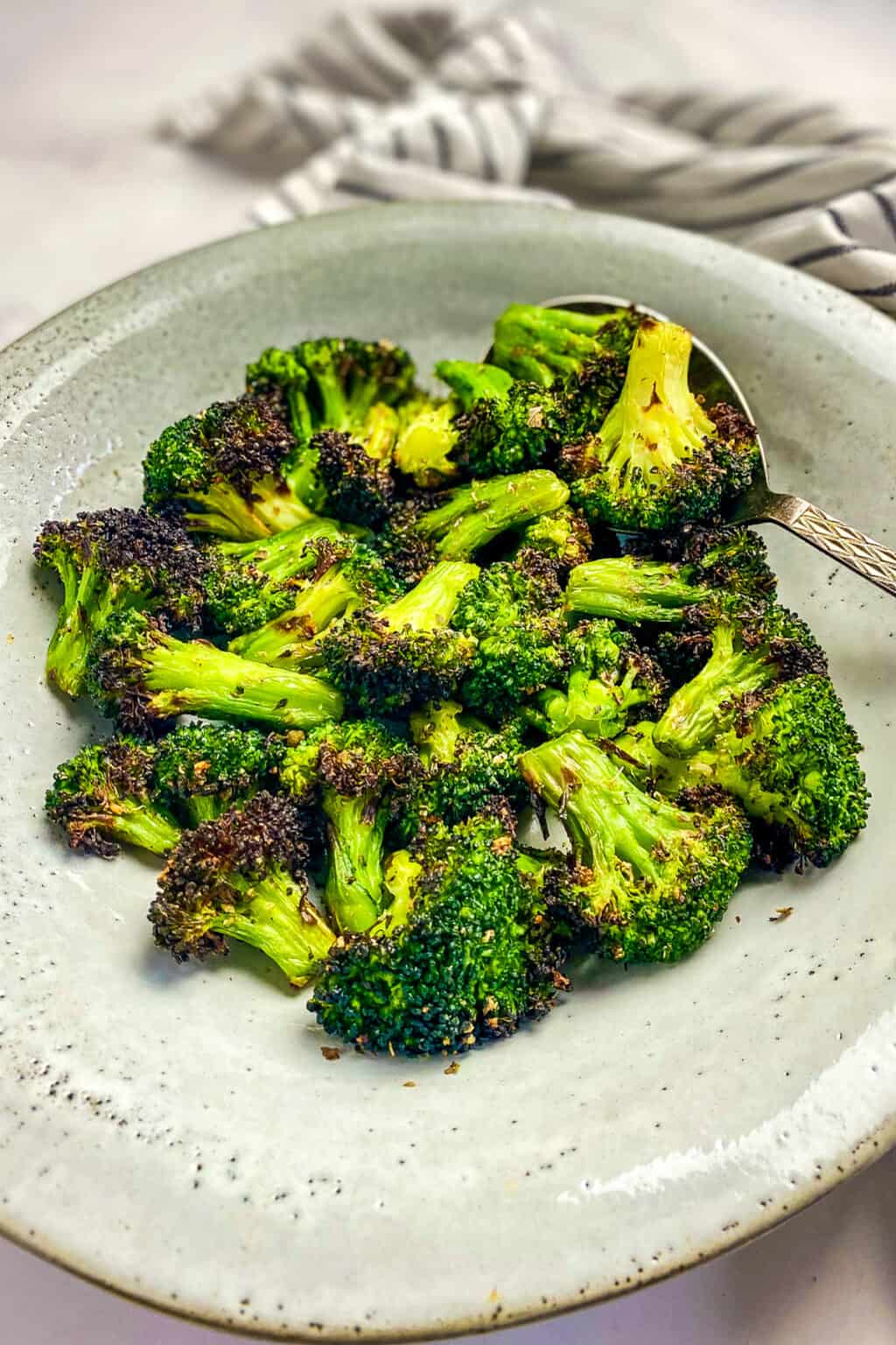 Air Fryer Frozen Broccoli No Sweat Vegan