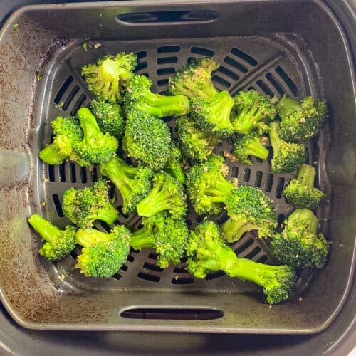 Air Fryer Frozen Broccoli No Sweat Vegan