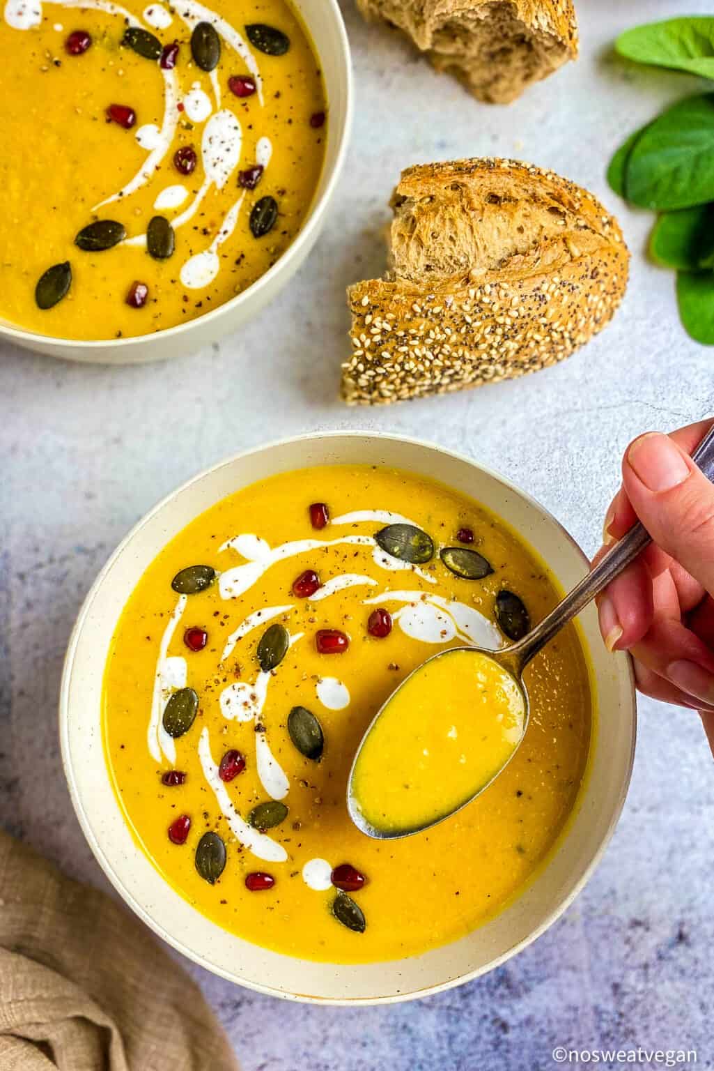 Vegan Butternut Squash Soup (Easy!) – No Sweat Vegan