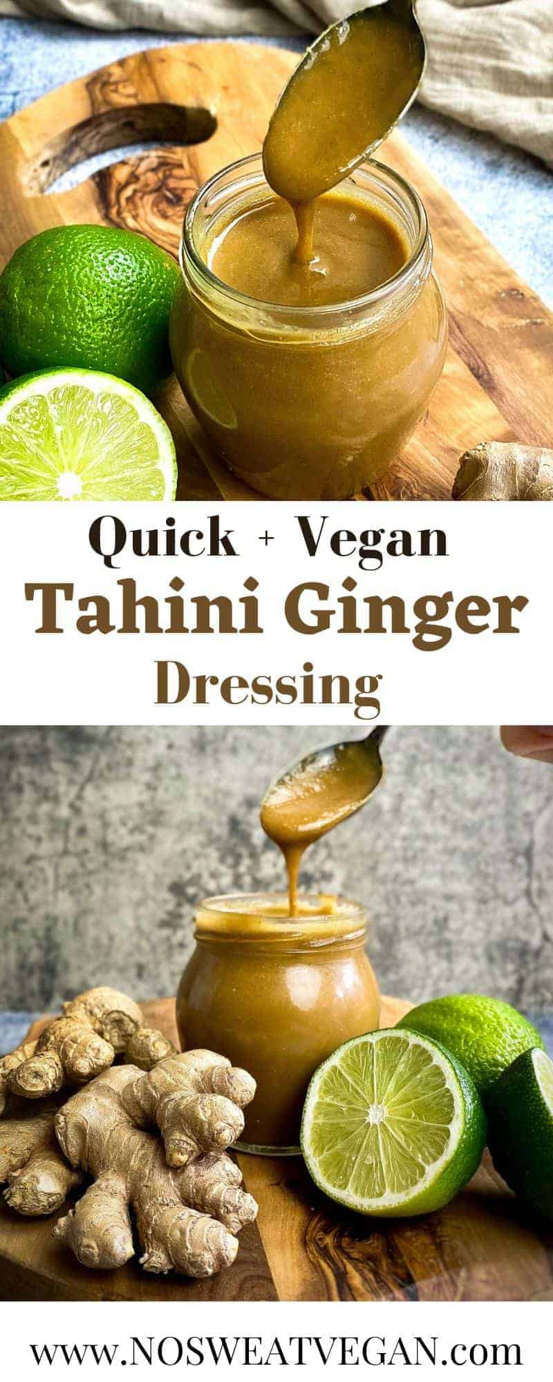 Tahini Ginger Dressing (Vegan + Oilfree) No Sweat Vegan