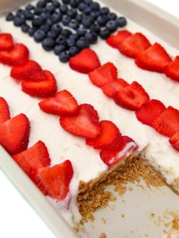 Vegan American flag ice cream cake.