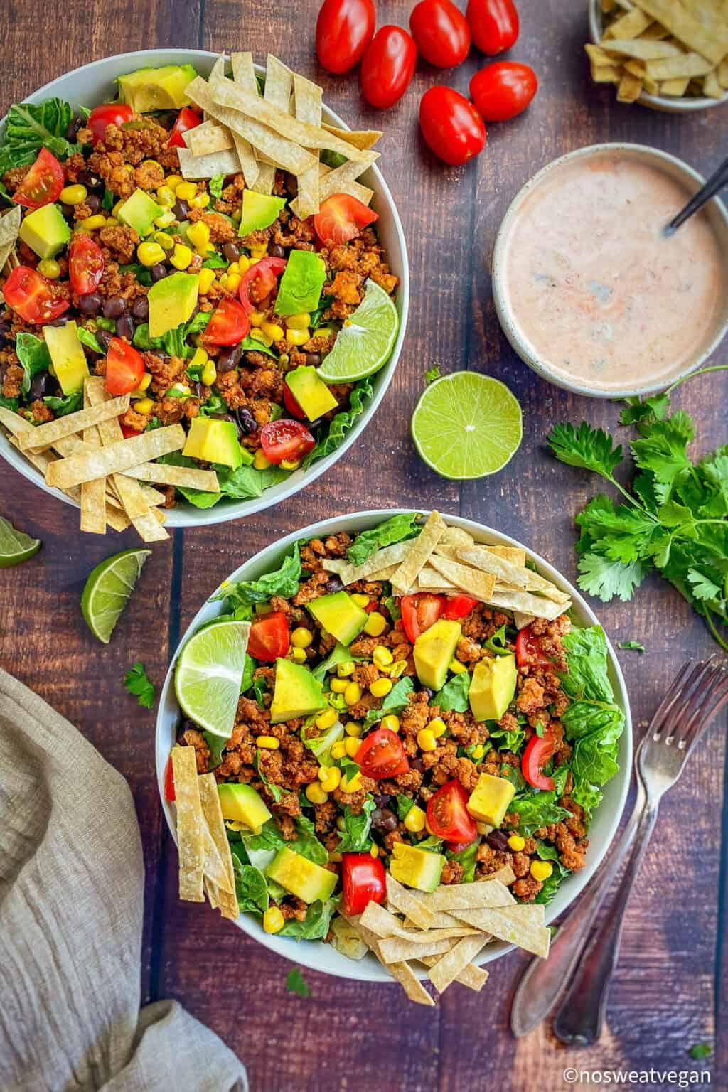 Vegan Taco Salad No Sweat Vegan