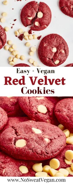 Vegan Red Velvet Cookies pin.