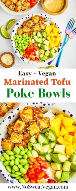 Vegan Poke Bowls pin.