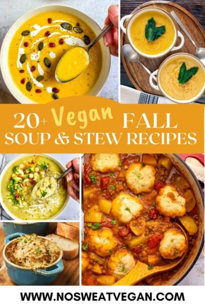 Vegan fall soup and stew recipes.