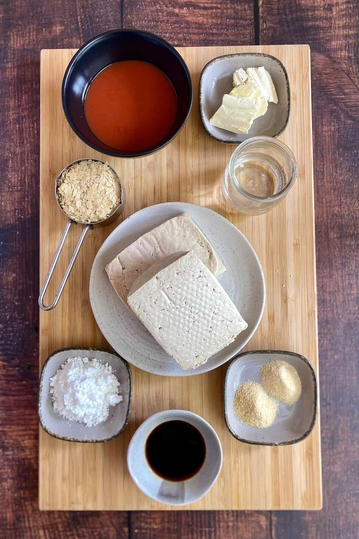 Buffalo tofu ingredients.
